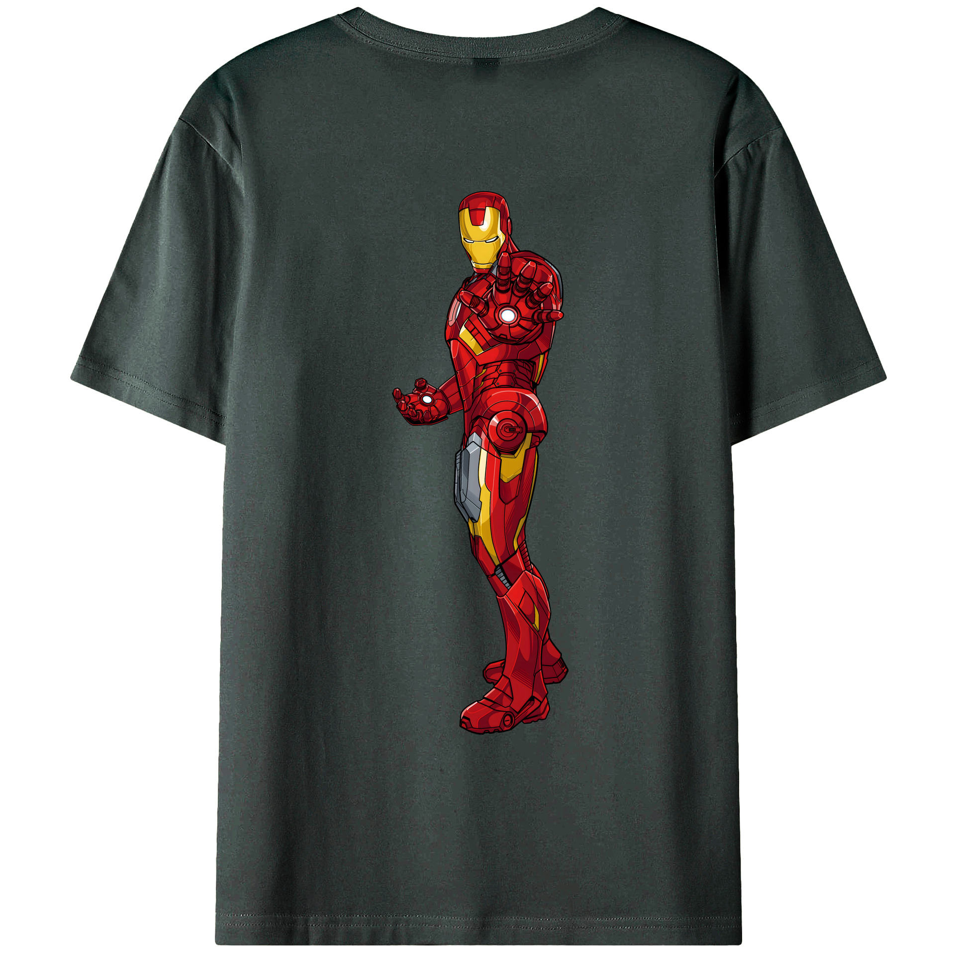 （画像用） アベンジャーズ The Avengers 綿100％ メンズ半袖Tシャツ（バックプリント） 通気性